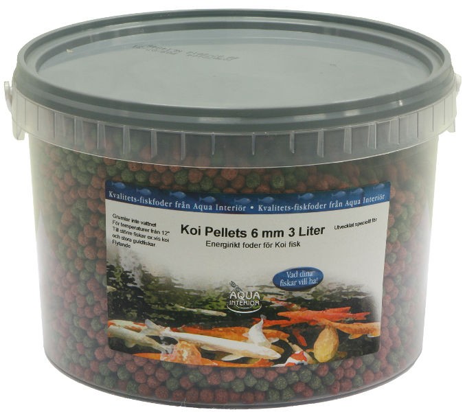 Koi pellets 6 mm 3,5 liter fiskfoder  975 g