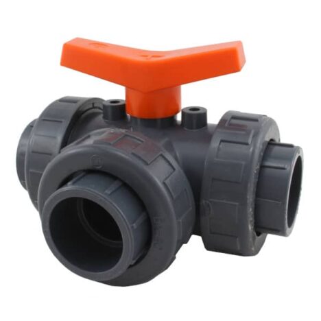 3 -Tien ventiili T-portti union 63 mm