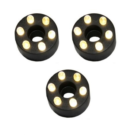 LED ring 3-pack vit 6 dioder plast med transformator